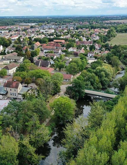 Photo vue aérienne ville Neuilly-crimolois