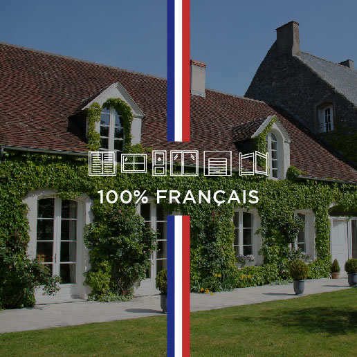 Photo maison avec marque 100% Français